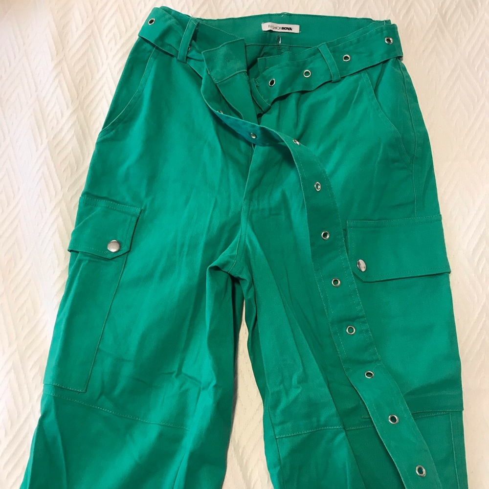 Green cargo pants